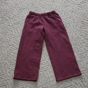 Edikted Basic Girl Wide Leg Sweats Medium Burgundy Color